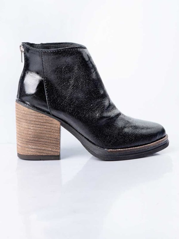 zapatos de mujer botas de cuero jandy elys black