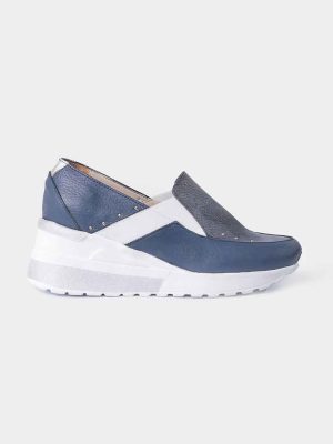 Zapatos de mujer de cuero. Panchas de cuero con plataforma. Yanyk